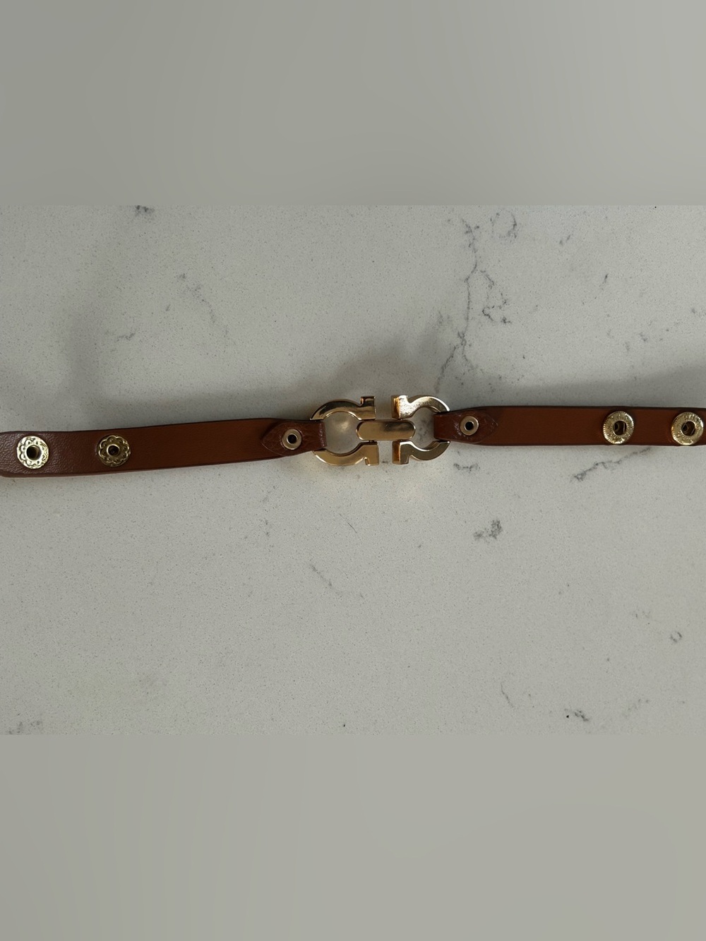 NEW Brown/gold faux leather fashion bracelet - Picture 4 of 5